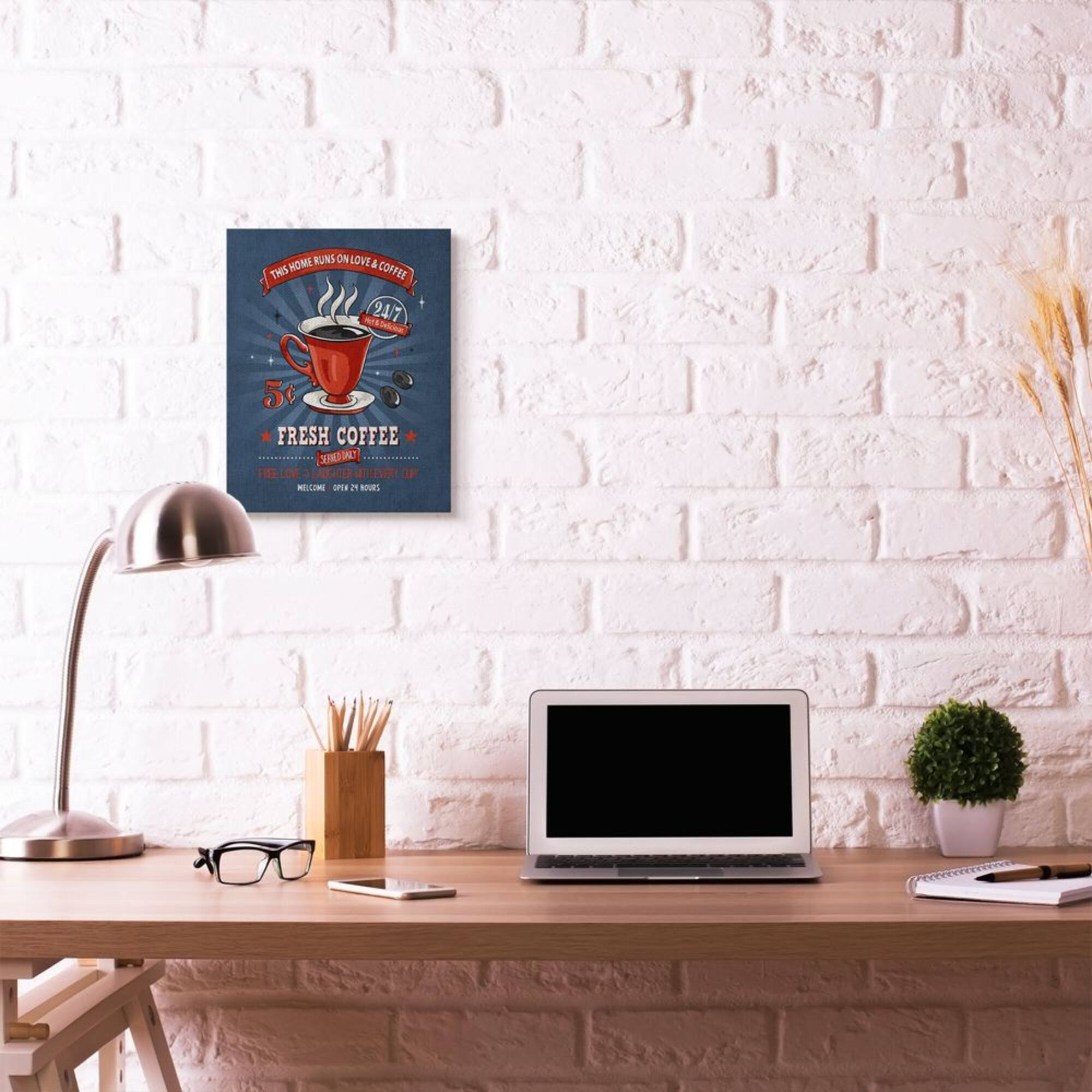 Stupell Industries Fresh Coffee Comic Book Canvas Wall Art